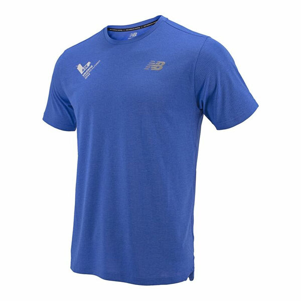 Tricou cu Mânecă Scurtă Bărbați New Balance Valencia Marathon Albastru