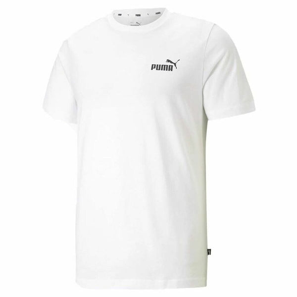 Tricou cu Mânecă Scurtă Bărbați Puma Essentials Small Logo Alb