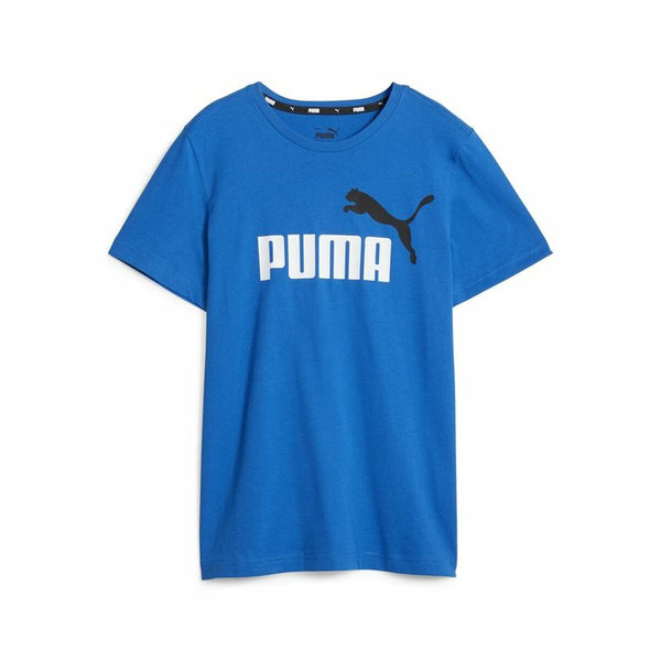 Tricou cu Mânecă Scurtă pentru Copii Puma Ess+ 2 Col Logo Albastru