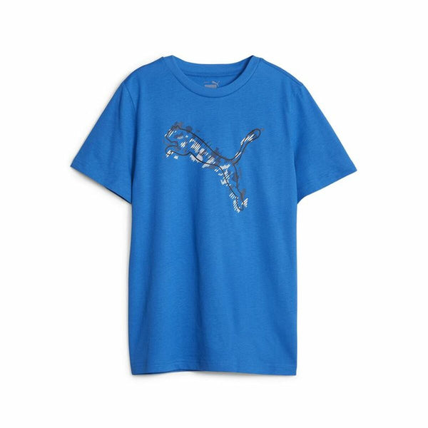 Tricou cu Mânecă Scurtă pentru Copii Puma Active Sports Graphic Albastru