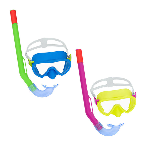 Ochelari de Scufundare cu Tub pentru Copii Bestway Galben Multicolor
