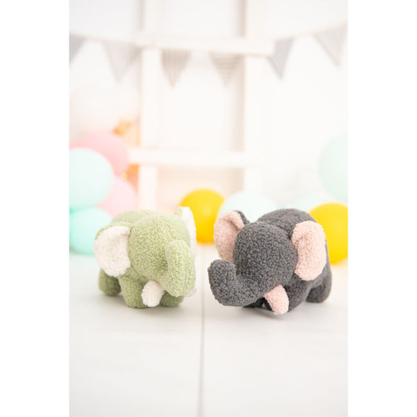 Jucărie de Pluș Crochetts Bebe Verde Elefant 27 x 13 x 11 cm 2 Piese