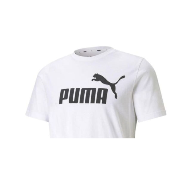 Tricou cu Mânecă Scurtă Bărbați Puma ESS LOGO TEE 586666 02 Alb