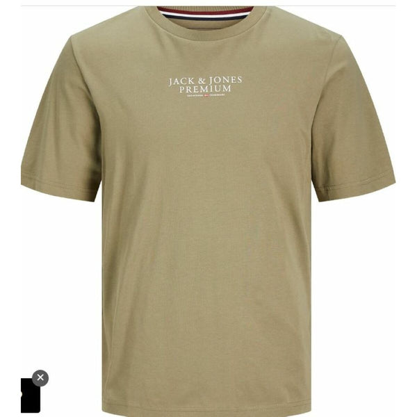 Men’s Short Sleeve T-Shirt Jack & Jones JPRBLUARCHIE SS TEE 12217167 Green