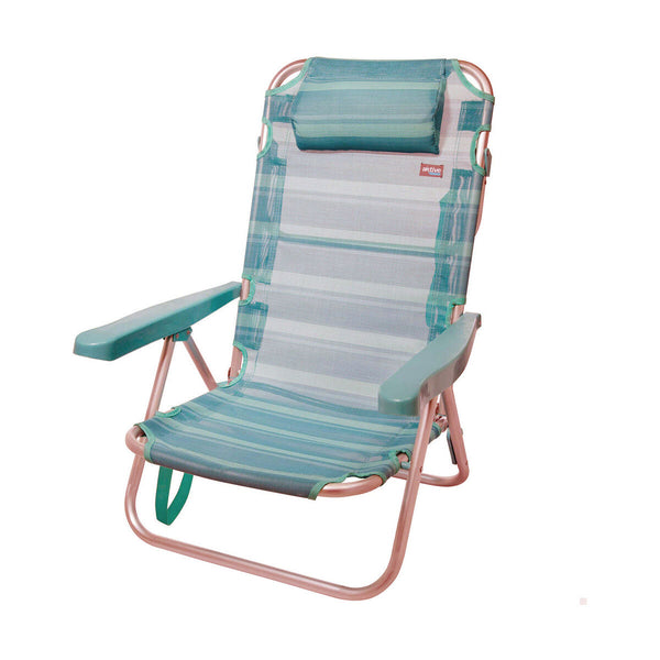 Folding Chair Colorbaby Mediterran White Turquoise 48 x 45,5 x 84 cm