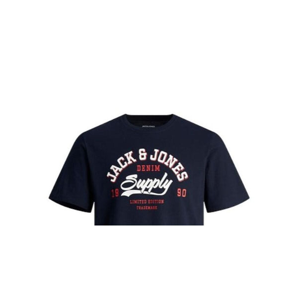 Men’s Short Sleeve T-Shirt Jack & Jones JJELOGO TEE SS 12246690 Navy Blue