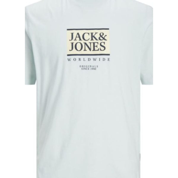 Camiseta de Manga Corta Hombre Jack & Jones Lafayette Box Azul claro