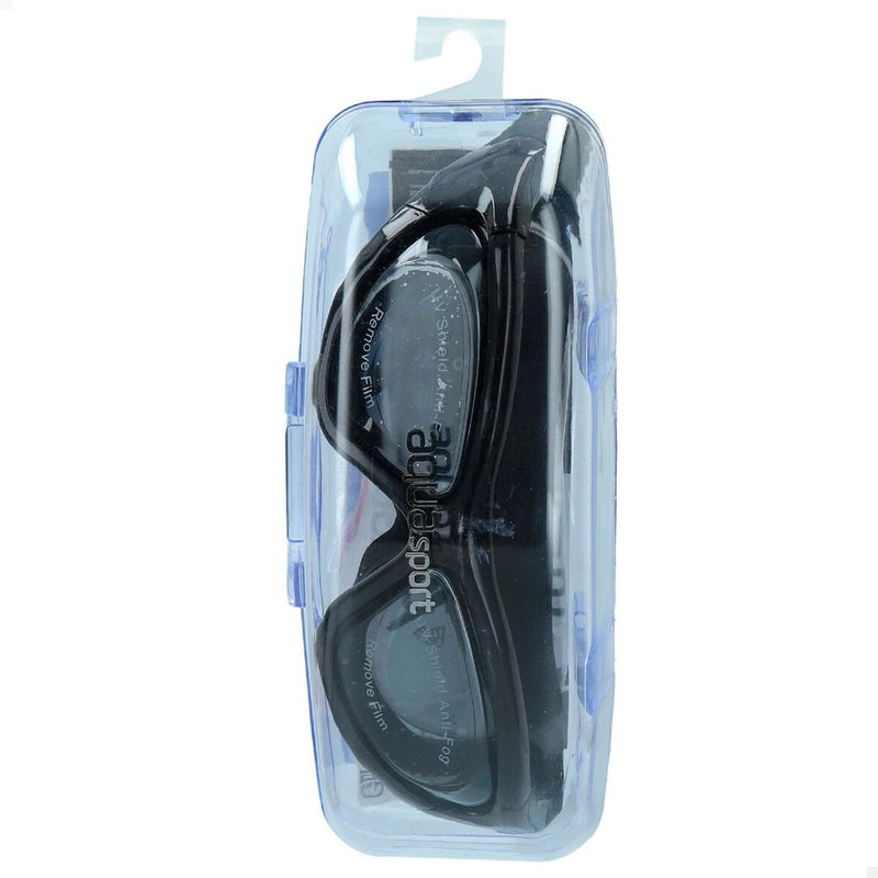 Adult Swimming Goggles AquaSport Black (12 Units)